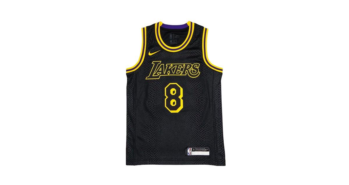 Nike Kids Los Angeles Lakers Kobe Bryant Black Mamba Swingman Jersey Black-Gold