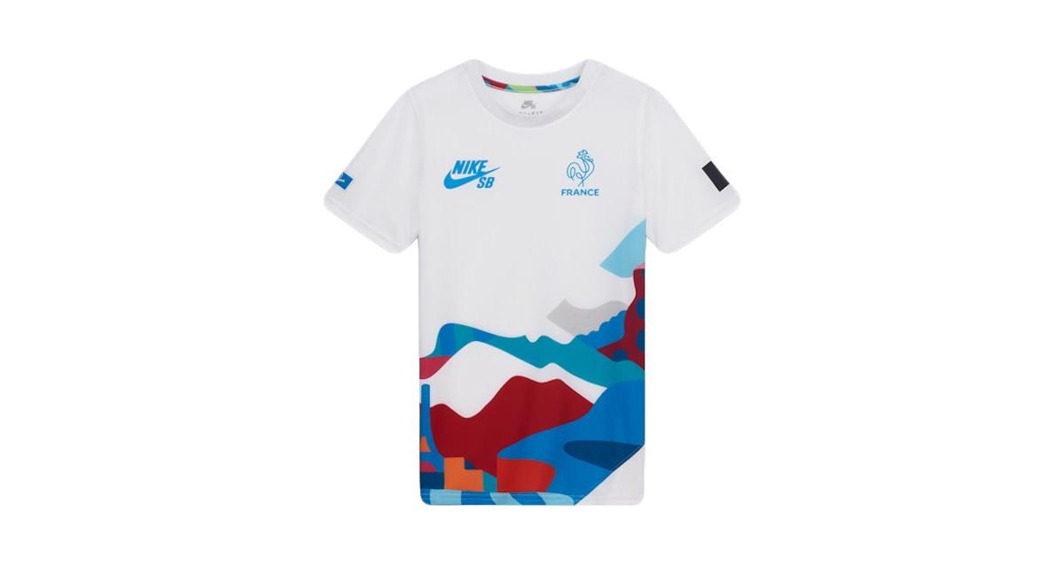 Nike SB x Parra France Federation Kit Crew (Youth) Jersey White Neptune Blue