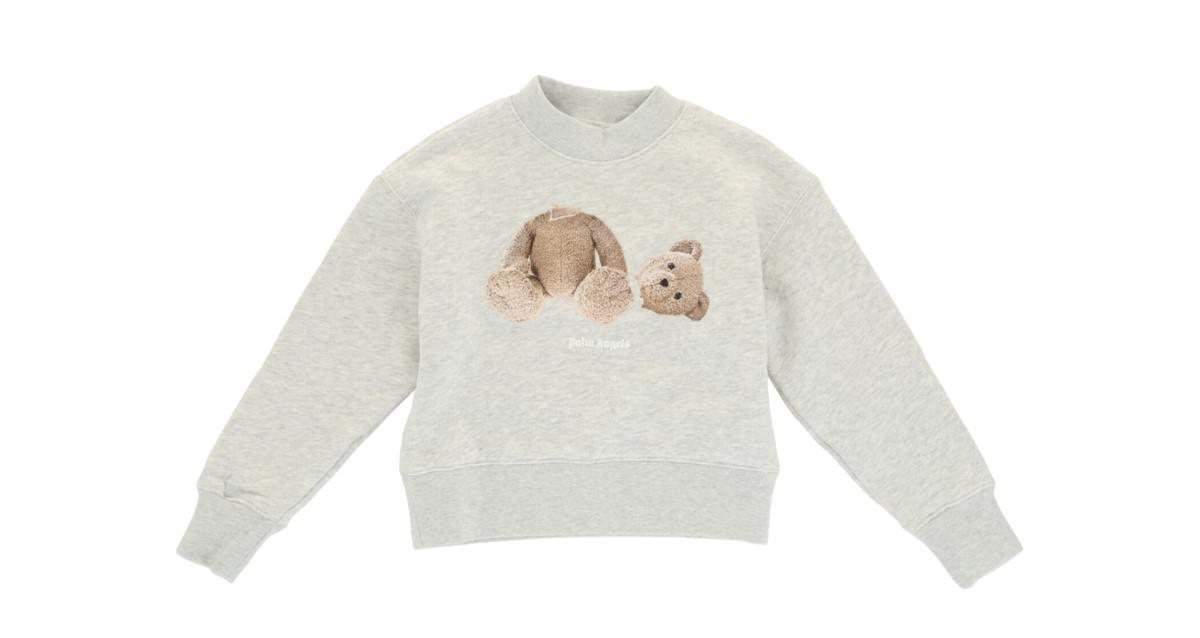 Palm Angels Broken Bear Sweatshirt Grey