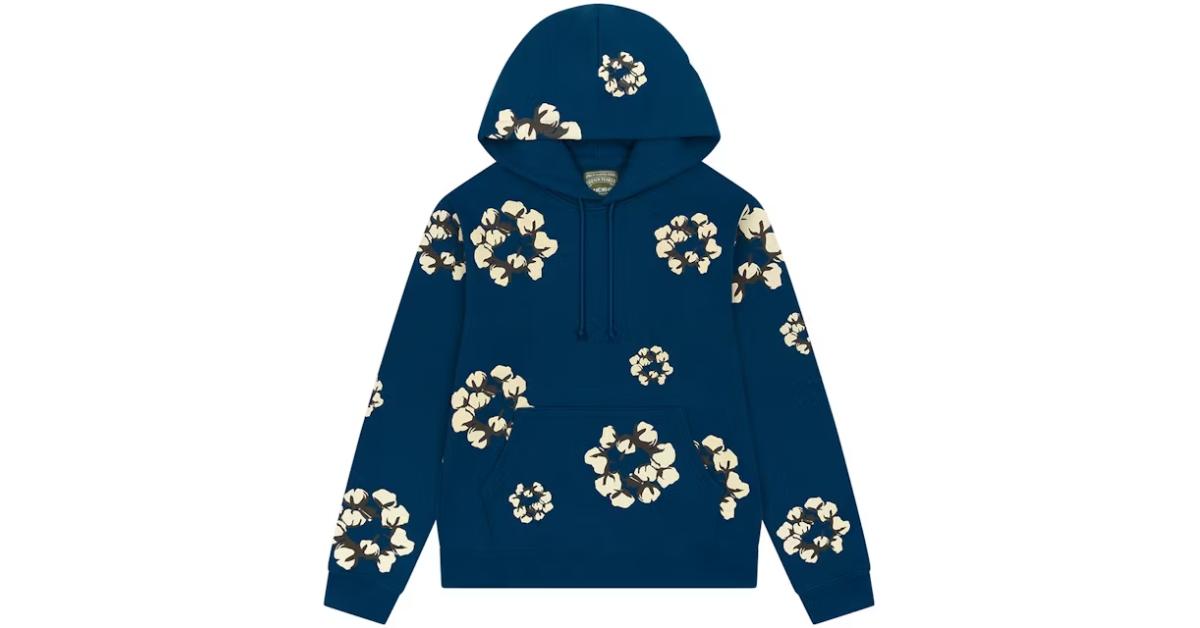 Denim Tears x CPFM Cactus Tears Wreath Hoodie Navy