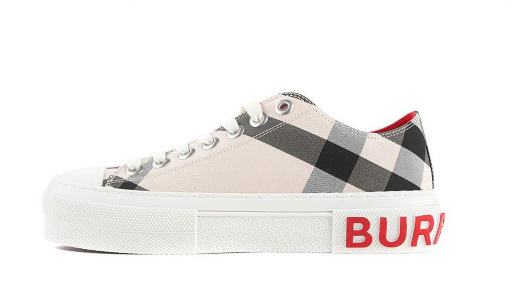 Burberry Gabardine Buttermilk White Red (Women's)