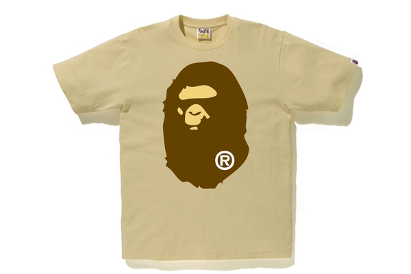 BAPE Big Ape Head Tee Beige