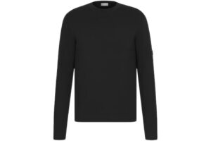 DIOR' Patch Sweater Black Punto Milano Wool