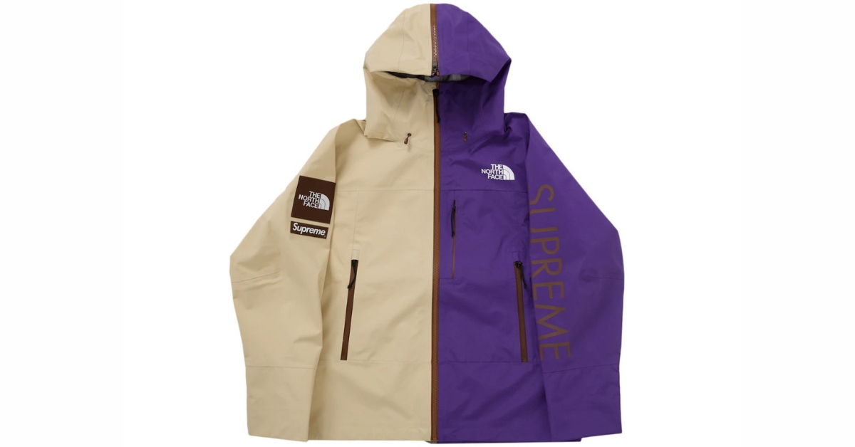 Supreme The North Face Split Taped Seam Shell Jacket Tan