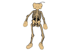 KAWS Skeleton Board Cutout Ornament Bone
